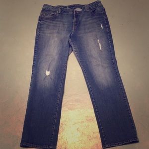 Lane Bryant Distressed Straight Leg Jean